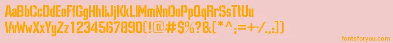 Dangerc Font – Orange Fonts on Pink Background