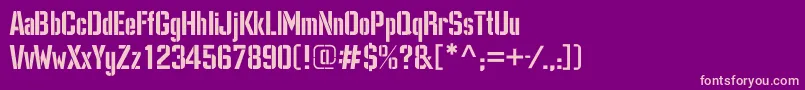 Dangerc Font – Pink Fonts on Purple Background