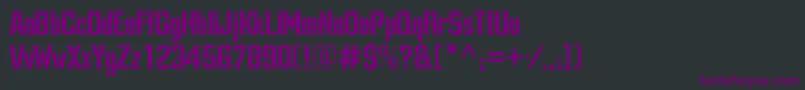 Fonte Dangerc – fontes roxas em um fundo preto
