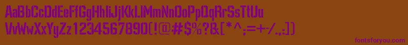 Шрифт Dangerc – фиолетовые шрифты на коричневом фоне