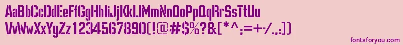 Dangerc Font – Purple Fonts on Pink Background