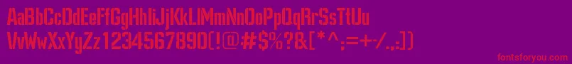 Dangerc Font – Red Fonts on Purple Background