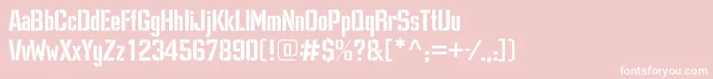 Dangerc Font – White Fonts on Pink Background