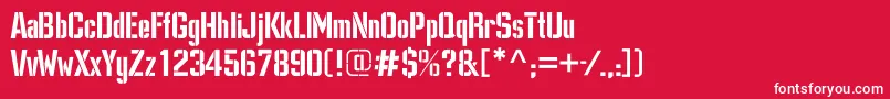 Dangerc Font – White Fonts on Red Background