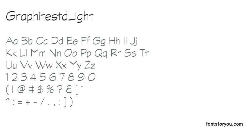 GraphitestdLightフォント–アルファベット、数字、特殊文字