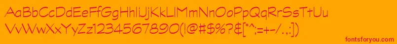 GraphitestdLight Font – Red Fonts on Orange Background