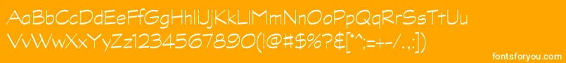 Шрифт GraphitestdLight – белые шрифты на оранжевом фоне