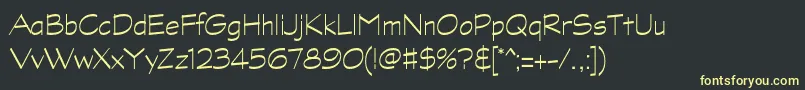 GraphitestdLight Font – Yellow Fonts on Black Background