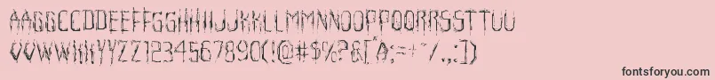 Horroroidlight Font – Black Fonts on Pink Background