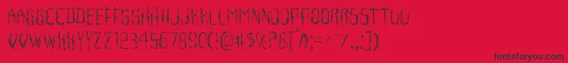 Horroroidlight Font – Black Fonts on Red Background