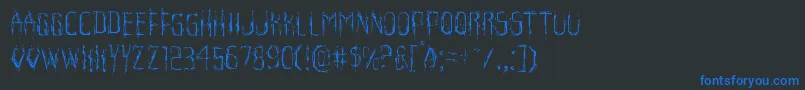 Horroroidlight Font – Blue Fonts on Black Background
