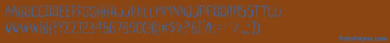 Horroroidlight Font – Blue Fonts on Brown Background