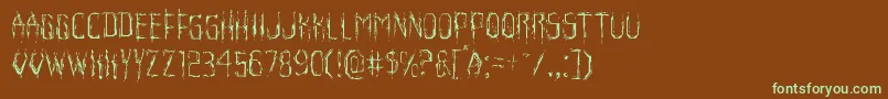 Horroroidlight Font – Green Fonts on Brown Background