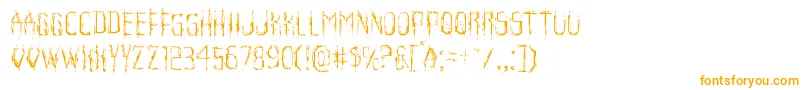 Horroroidlight Font – Orange Fonts on White Background