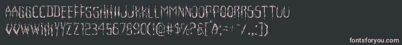 Horroroidlight Font – Pink Fonts on Black Background