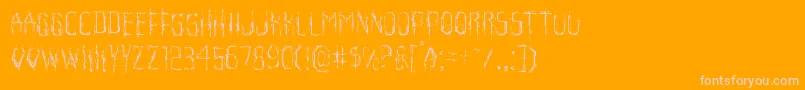 Horroroidlight Font – Pink Fonts on Orange Background