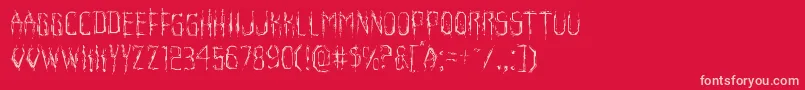 Horroroidlight Font – Pink Fonts on Red Background