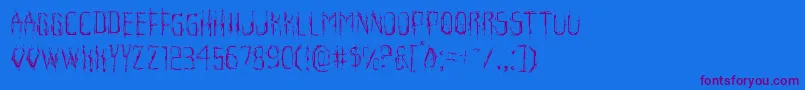 Horroroidlight Font – Purple Fonts on Blue Background