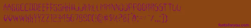 Horroroidlight Font – Purple Fonts on Brown Background