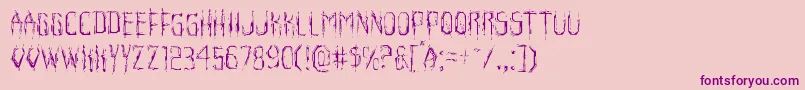 Horroroidlight Font – Purple Fonts on Pink Background