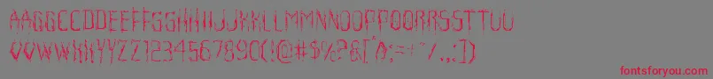 Шрифт Horroroidlight – красные шрифты на сером фоне