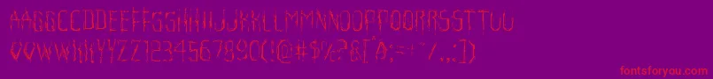 Horroroidlight Font – Red Fonts on Purple Background