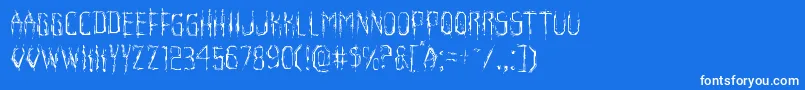 Horroroidlight Font – White Fonts on Blue Background