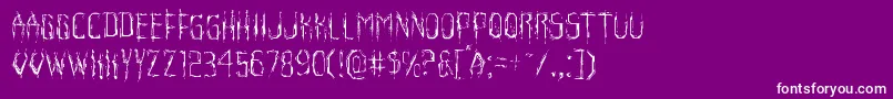 Horroroidlight Font – White Fonts on Purple Background