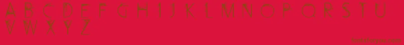 CurlyFleurCaps Font – Brown Fonts on Red Background