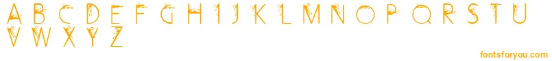Czcionka CurlyFleurCaps – pomarańczowe czcionki