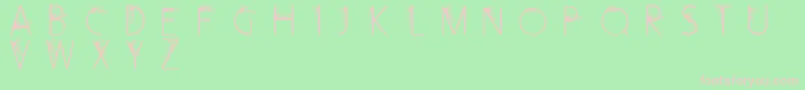 CurlyFleurCaps Font – Pink Fonts on Green Background