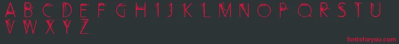 CurlyFleurCaps Font – Red Fonts on Black Background