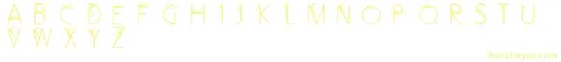 CurlyFleurCaps-Schriftart – Gelbe Schriften