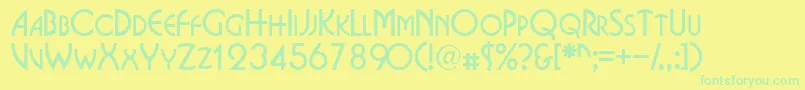 Epitomescapsssk Font – Green Fonts on Yellow Background