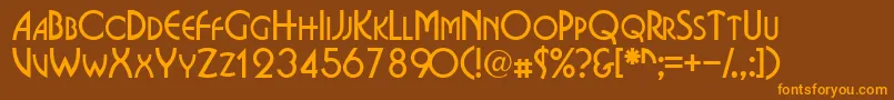 Epitomescapsssk Font – Orange Fonts on Brown Background