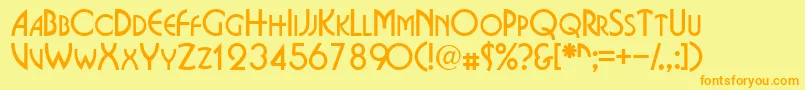 Epitomescapsssk Font – Orange Fonts on Yellow Background