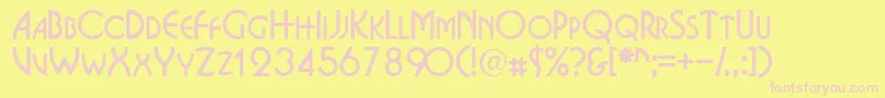 Epitomescapsssk Font – Pink Fonts on Yellow Background