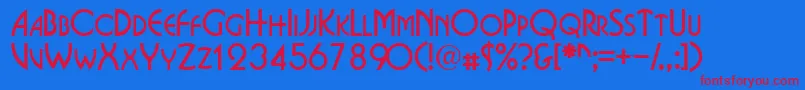 Epitomescapsssk Font – Red Fonts on Blue Background