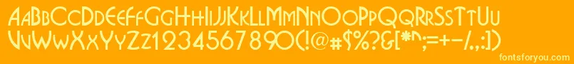 Epitomescapsssk Font – Yellow Fonts on Orange Background