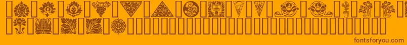 fuente Orna1 – Fuentes Marrones Sobre Fondo Naranja