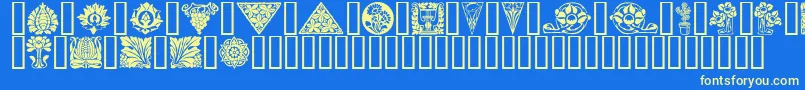Orna1 Font – Yellow Fonts on Blue Background