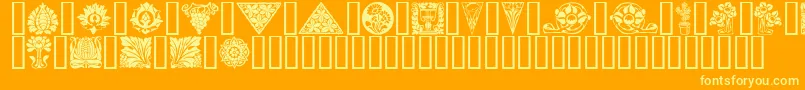 Orna1 Font – Yellow Fonts on Orange Background