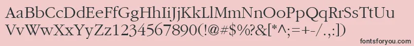 Czcionka Garamond2Cyrillic – czarne czcionki na różowym tle