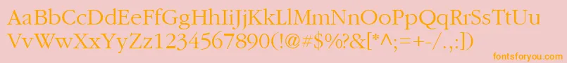 Garamond2Cyrillic Font – Orange Fonts on Pink Background