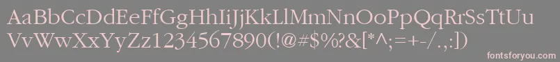 fuente Garamond2Cyrillic – Fuentes Rosadas Sobre Fondo Gris