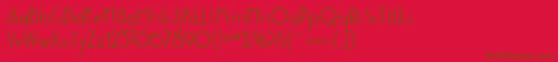GetburgdbBold Font – Brown Fonts on Red Background