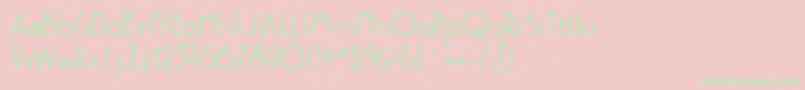 GetburgdbBold Font – Green Fonts on Pink Background