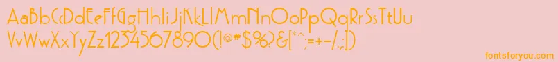 GetburgdbBold Font – Orange Fonts on Pink Background