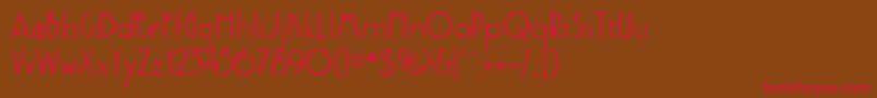 GetburgdbBold Font – Red Fonts on Brown Background