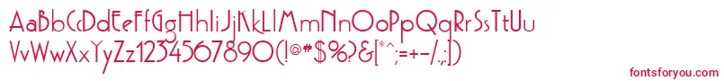 GetburgdbBold Font – Red Fonts on White Background